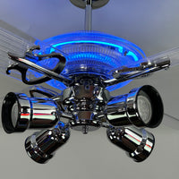 Delray™ Neon Ceiling Fan (Blue)
