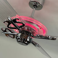 Delray™ Neon Ceiling Fan (Hot Pink)