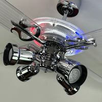 Delray™ Barbershop Edition Neon Ceiling Fan