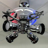 Delray™ Barbershop Edition Neon Ceiling Fan