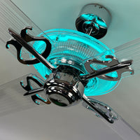 Delray™ Neon Ceiling Fan (Turquoise)
