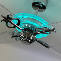 Delray™ Neon Ceiling Fan (Turquoise)