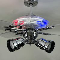 Delray™ Barbershop Edition Neon Ceiling Fan