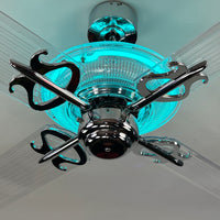 Delray™ Neon Ceiling Fan (Turquoise)
