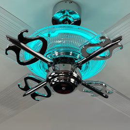 Delray™ Neon Ceiling Fan (Turquoise)