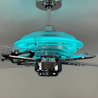 Delray™ Neon Ceiling Fan (Turquoise)