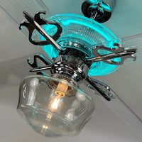 Delray™ Neon Ceiling Fan (Turquoise)
