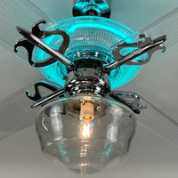 Delray™ Neon Ceiling Fan (Turquoise)