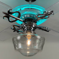 Delray™ Neon Ceiling Fan (Turquoise)