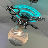 Delray™ Neon Ceiling Fan (Turquoise)
