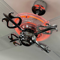 Delray™ Neon Ceiling Fan (Tangerine)