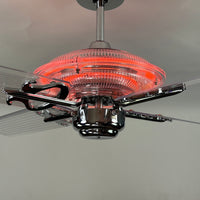 Delray™ Neon Ceiling Fan (Tangerine)