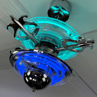 Delray™ Neon Ceiling Fan (Turquoise)