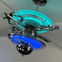 Delray™ Neon Ceiling Fan (Turquoise)