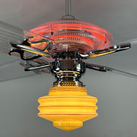 Delray™ Neon Ceiling Fan (Tangerine)