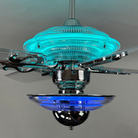 Delray™ Neon Ceiling Fan (Turquoise)