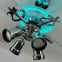 Delray™ Neon Ceiling Fan (Turquoise)
