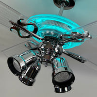 Delray™ Neon Ceiling Fan (Turquoise)