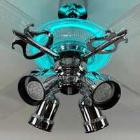 Delray™ Neon Ceiling Fan (Turquoise)
