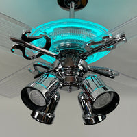 Delray™ Neon Ceiling Fan (Turquoise)