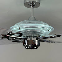 Delray™ Neon Ceiling Fan (Snow White)