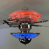 Delray™ Neon Ceiling Fan (Tangerine)