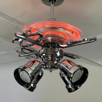 Delray™ Neon Ceiling Fan (Tangerine)