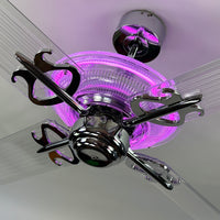 Delray™ Neon Ceiling Fan (Magenta)