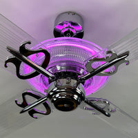 Delray™ Neon Ceiling Fan (Magenta)