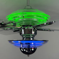 Delray™ Neon Ceiling Fan (Green)