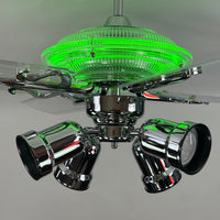 Delray™ Neon Ceiling Fan (Green)