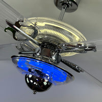 Delray™ Neon Ceiling Fan (Antique White)