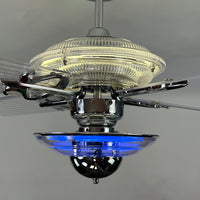 Delray™ Neon Ceiling Fan (Antique White)