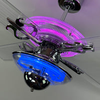 Delray™ Neon Ceiling Fan (Magenta)