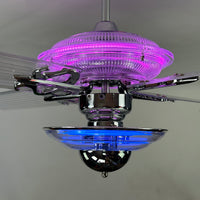 Delray™ Neon Ceiling Fan (Magenta)