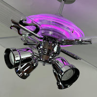 Delray™ Neon Ceiling Fan (Magenta)