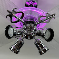 Delray™ Neon Ceiling Fan (Magenta)