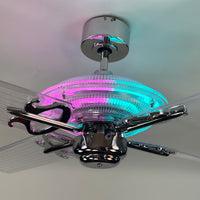Delray™ Neon Ceiling Fan (Cotton Candy)