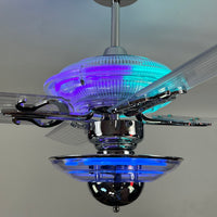 Delray™ Neon Ceiling Fan (Totally Tubular)