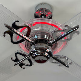 Delray™ Neon Ceiling Fan (Ruby)
