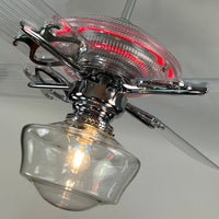 Delray™ Neon Ceiling Fan (Ruby)
