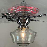 Delray™ Neon Ceiling Fan (Ruby)