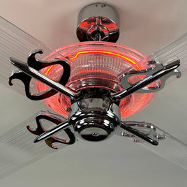 Delray™ Neon Ceiling Fan (Plasma Fire)