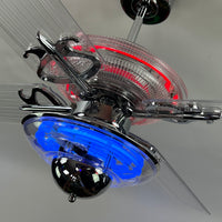 Delray™ Neon Ceiling Fan (Ruby)