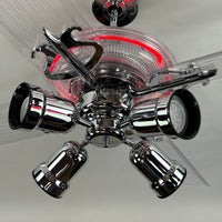 Delray™ Neon Ceiling Fan (Ruby)