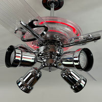 Delray™ Neon Ceiling Fan (Ruby)