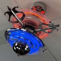 Delray™ Neon Ceiling Fan (Plasma Fire)