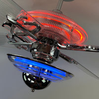 Delray™ Neon Ceiling Fan (Plasma Fire)