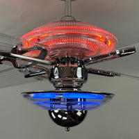 Delray™ Neon Ceiling Fan (Plasma Fire)