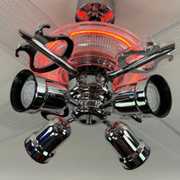Delray™ Neon Ceiling Fan (Plasma Fire)